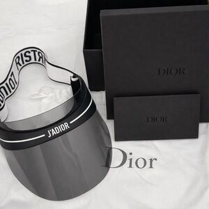 Dior DiorClub J’ADIOR Sun Visor Black Grey Made in Italy